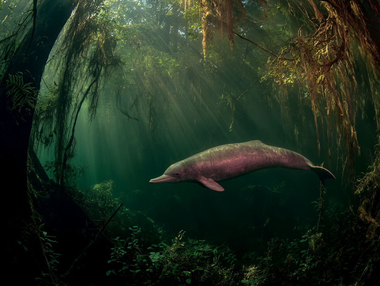 Amazon river dolphin portrait