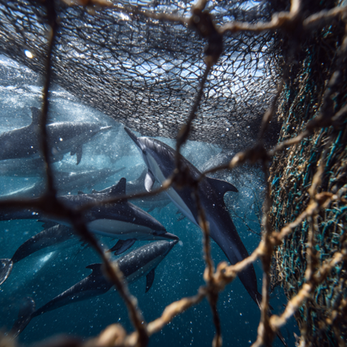 Common dolphin stranding