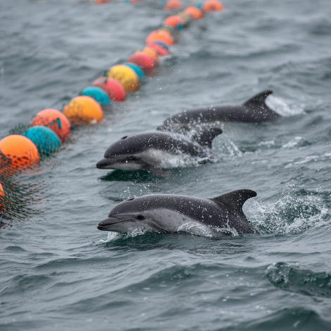 Harbor porpoise threatened by fishing nets
